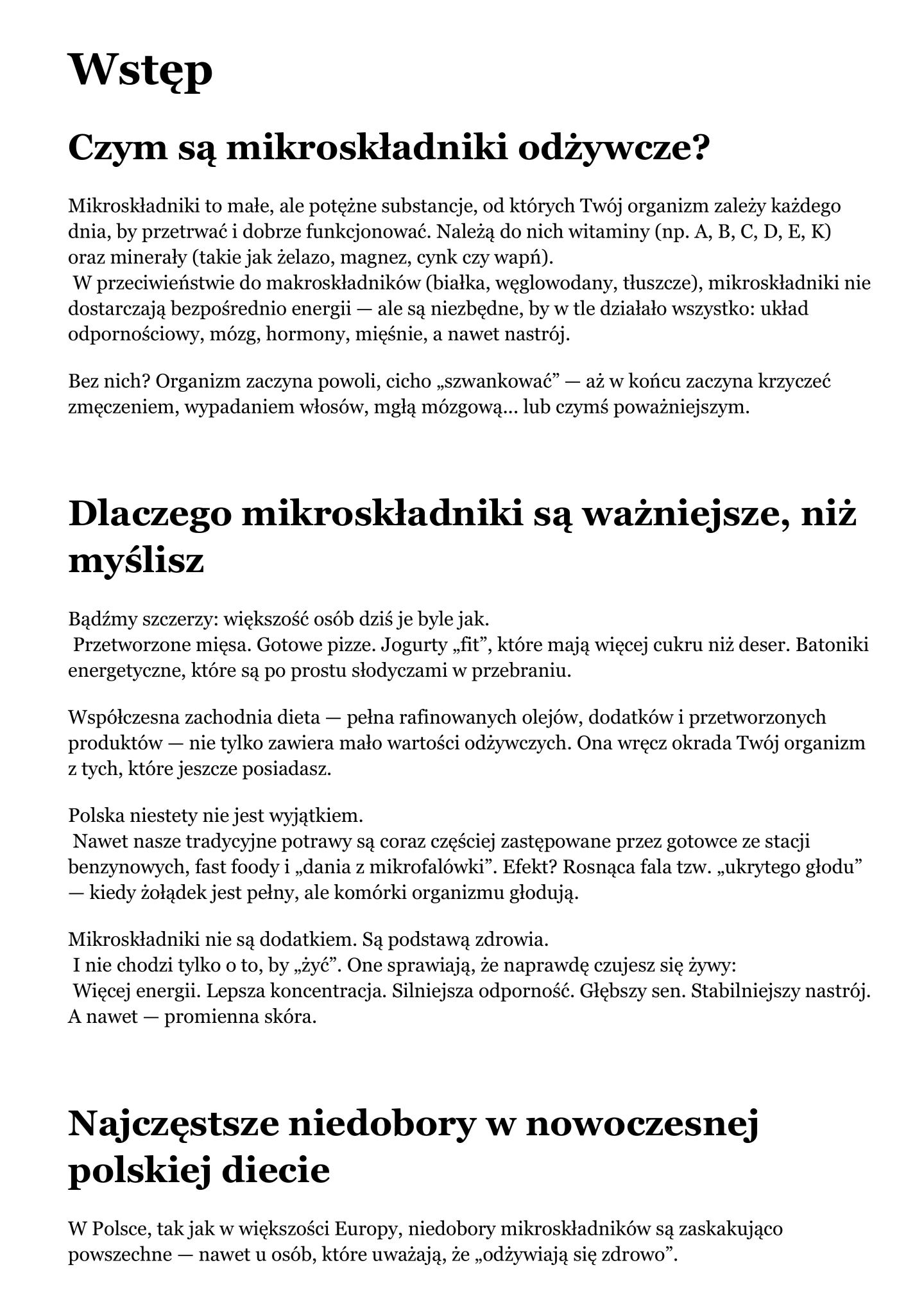 Przewodnik po Mikroskładnikach: Fundament Prawdziwego Zdrowia